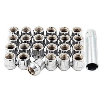 Coyote Accessories® - Chrome Cone Seat OE Style Spline Lug Wheel Installation Kit w/o Valve Stems