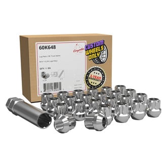 Coyote Accessories® - Chrome Cone Seat OE Style Spline Lug Wheel Installation Kit w/o Valve Stems