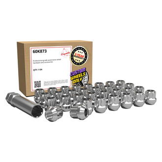 Coyote Accessories® 60K873 - Chrome Cone Seat OE Style Spline Lug Wheel Installation Kit w/o Valve Stems