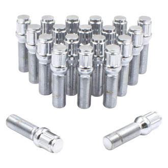 Coyote Accessories® - Chrome Cone Seat Spline Bolt Lug Wheel Installation Kit