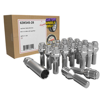 Coyote Accessories® - Chrome Cone Seat Spline Bolt Lug Wheel Installation Kit