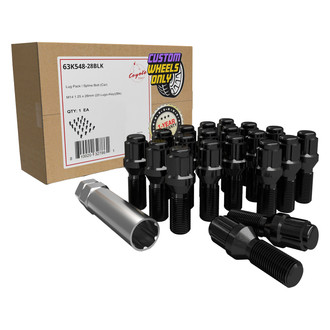 Coyote Accessories® - Black Cone Seat Spline Bolt Lug Wheel Installation Kit