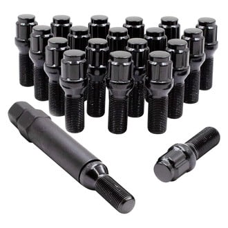 Coyote Accessories® - Black Cone Seat Spline Bolt Lug Wheel Installation Kit w/o Valve Stems