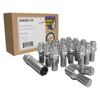 Coyote Accessories® - Chrome Cone Seat Spline Bolt Lug Wheel Installation Kit
