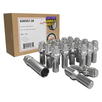 Coyote Accessories® - Chrome Cone Seat Spline Bolt Lug Wheel Installation Kit