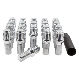 Coyote Accessories® - Chrome Cone Seat Bolt Lug Wheel Installation Kit