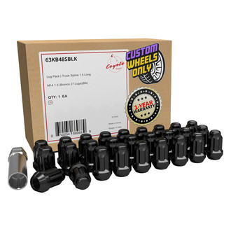 Coyote Accessories® - Black Cone Seat 6 Spline Lug Wheel Installation Kit
