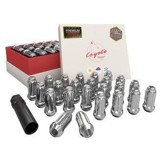 Coyote Accessories® - Chrome Cone Seat 6 Spline Lug Wheel Installation Kit