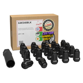 Coyote Accessories® - Black Cone Seat Spline Lug Wheel Installation Kit w/o Valve Stems