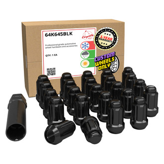 Coyote Accessories® - Black Cone Seat Spline Lug Wheel Installation Kit w/o Valve Stems