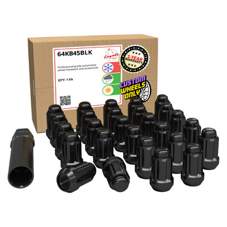 Coyote Accessories® - Black Cone Seat 6 Spline Lug Wheel Installation Kit