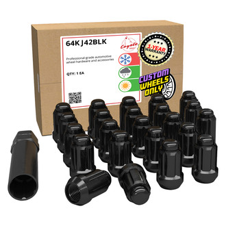 Coyote Accessories® - Black Cone Seat 6 Spline Lug Wheel Installation Kit