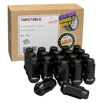 Coyote Accessories® - Black Cone Seat Acorn Bulge Lug Wheel Installation Kit w/o Valve Stems