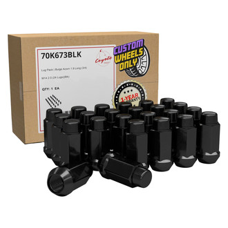 Coyote Accessories® - Black Cone Seat Acorn Bulge Lug Wheel Installation Kit w/o Valve Stems