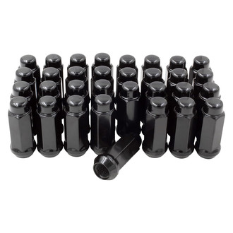 Coyote Accessories® - Black Cone Seat Acorn Bulge Lug Wheel Installation Kit w/o Valve Stems
