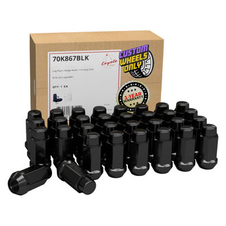 Coyote Accessories® - Black Cone Seat Acorn Bulge Lug Wheel Installation Kit w/o Valve Stems