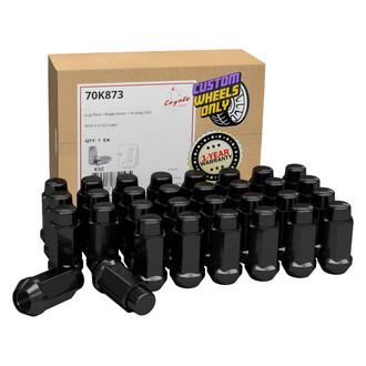 Coyote Accessories® - Black Cone Seat Acorn Bulge Lug Wheel Installation Kit w/o Valve Stems