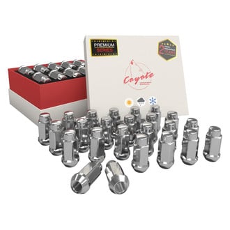 Coyote Accessories® - Chrome Cone Seat Acorn Bulge Lug Wheel Installation Kit