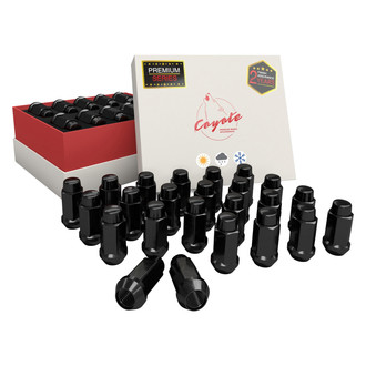 Coyote Accessories® - Black Cone Seat Acorn Bulge Lug Wheel Installation Kit