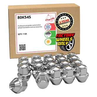 Coyote Accessories® - Chrome Cone Seat OE Style Ford Lug Wheel Installation Kit w/o Valve Stems