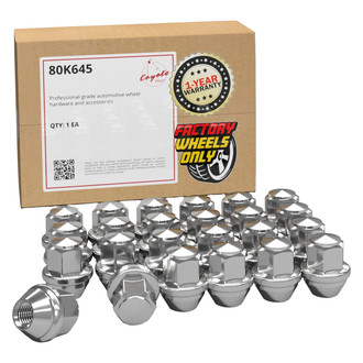 Coyote Accessories® - Chrome Cone Seat OE Style Ford Lug Wheel Installation Kit w/o Valve Stems