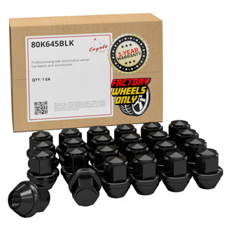 Coyote Accessories® - Black Cone Seat OE Style Ford Lug Wheel Installation Kit w/o Valve Stems
