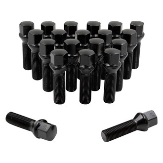 Coyote Accessories® - Black Cone Seat Bolt Lug Wheel Installation Kit w/o Valve Stems