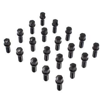 Coyote Accessories® - Black Cone Seat Bolt Lug Wheel Installation Kit w/o Valve Stems