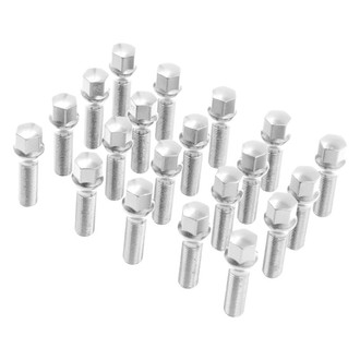 Coyote Accessories® - Chrome Cone Seat Bolt Lug Wheel Installation Kit w/o Valve Stems