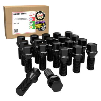 Coyote Accessories® - Black Cone Seat Bolt Lug Wheel Installation Kit w/o Valve Stems