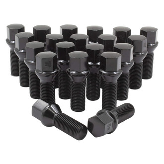 Coyote Accessories® - Black Cone Seat Bolt Lug Wheel Installation Kit w/o Valve Stems