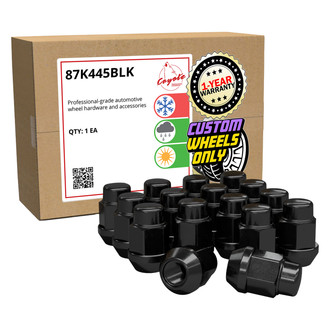 Coyote Accessories® - Black Cone Seat Acorn Bulge Lug Wheel Installation Kit