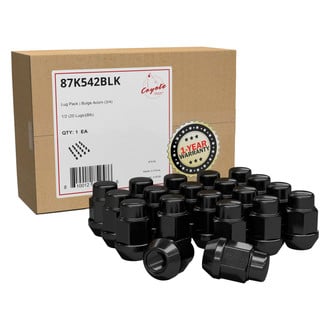 Coyote Accessories® - Black Cone Seat Acorn Bulge Lug Wheel Installation Kit w/o Valve Stems