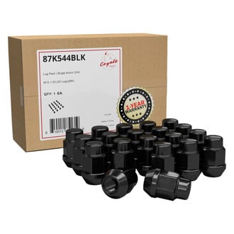 Coyote Accessories® - Black Cone Seat Acorn Bulge Lug Wheel Installation Kit w/o Valve Stems