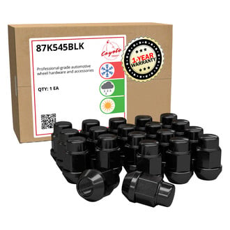 Coyote Accessories® - Black Cone Seat Acorn Bulge Lug Wheel Installation Kit w/o Valve Stems