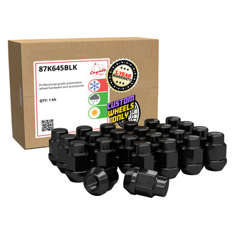 Coyote Accessories® - Black Cone Seat Acorn Bulge Lug Wheel Installation Kit w/o Valve Stems