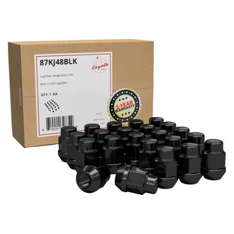 Coyote Accessories® - Black Cone Seat Acorn Bulge Lug Wheel Installation Kit w/o Valve Stems