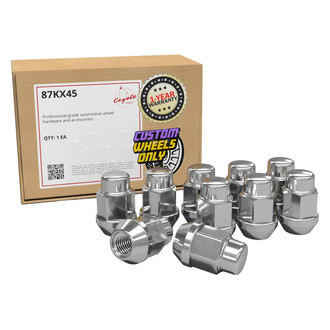 Coyote Accessories® - Chrome Cone Seat Acorn Bulge Lug Wheel Installation Kit