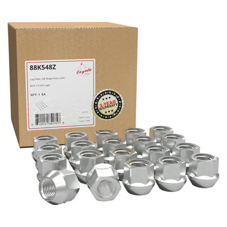 Coyote Accessories® - Zinc Cone Seat OE Style Acorn Bulge Lug Wheel Installation Kit w/o Valve Stems