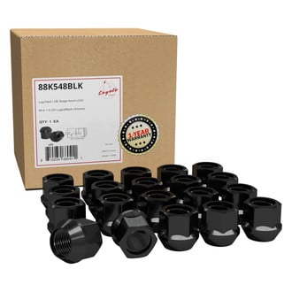 Coyote Accessories® - Black Cone Seat OE Style Acorn Bulge Lug Wheel Installation Kit w/o Valve Stems