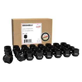 Coyote Accessories® - Black Cone Seat Acorn Bulge Open End Lug Wheel Installation Kit