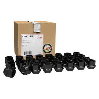 Coyote Accessories® - Black Cone Seat Acorn Bulge Open End Lug Wheel Installation Kit