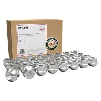Coyote Accessories® - Black Cone Seat Acorn Bulge Open End Lug Wheel Installation Kit