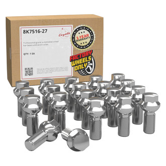 Coyote Accessories® - Chrome Radius/Ball Seat Lug Wheel Installation Kit