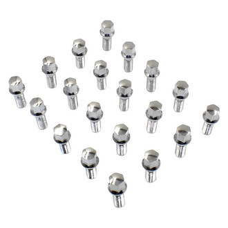 Coyote Accessories® - Chrome Radius/Ball Seat Bolt Lug Wheel Installation Kit w/o Valve Stems