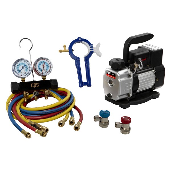 CPS® - Pro-Set™ 2 CFM Vacuum Pump Kit with Manifold and Can Tap