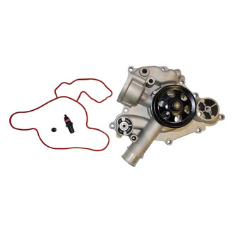 Crown® - Engine Coolant Water Pump with Gasket, Oil Cooler Plug and Coolant Temperature Sensor