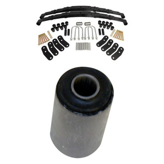 Crown® - Front and Rear Leaf Spring and Bushing Kit