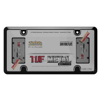 Cruiser® - Tuf Metal Combo Style Black / Smoke License Plate Frame