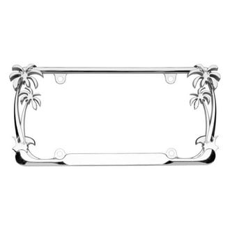 Cruiser® - Palm Tree Style Chrome License Plate Frame
